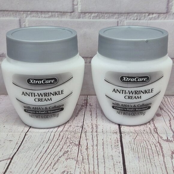 XtraCare Other - Lot of 2~XtraCare Anti-Wrinkle Cream With AHAs & Collagen Rejuveness 6 Oz Jar
